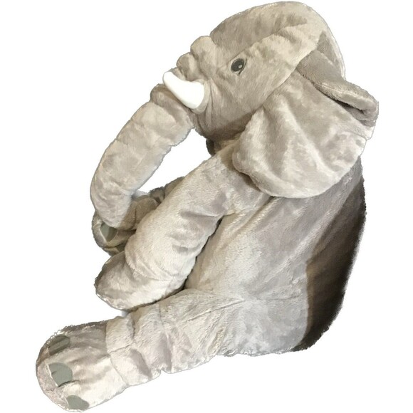 IKEA Large Plush Elephant ~19"x19" DISCONTINUED Grey Soft Toy - Picture 4 of 10